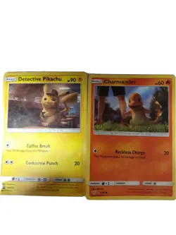 Pikachu and Charzard 4/18 Shiny lot Promo Holo Card - Image 1