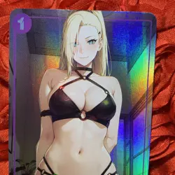 Ino Yamanaka NARUTO MASTER ROOM Goddess Waifu Anime Holo Card Hot Black - Image 2