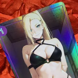 Ino Yamanaka NARUTO MASTER ROOM Goddess Waifu Anime Holo Card Hot Black - Image 5