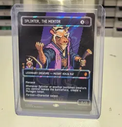 Splinter, the Mentor TMNT (Borderless) (Surge Foil) 8 BIT VARIANT MTG MYTHIC!⭐⭐ - Image 1