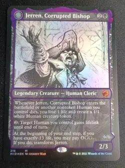 MTG Midnight Hunt - Jerren, Corrupted Bishop - Foil Showcase Mythic - Image 1