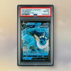 Low Pop Vaporeon V - PSA 10 Reverse Holo Start Deck 100 SI 087/414 Pokemon Card - Image 1