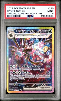 PSA 9 MINT Hydreigon ex 240/191 Surging Sparks SIR Pokemon Card - Image 1