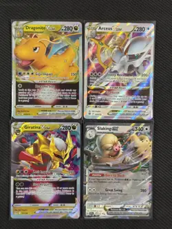 Pokemon Cards x4 Giratina Dragonite Arceus Vstar Lost Origin Go Stars #123 #131 - Image 1