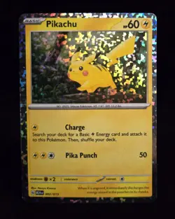 Pokemon TCG - PIKACHU #002 - CONFETTI HOLO PROMO - MCDONALD'S COLLECTION 2024 LP - Image 1