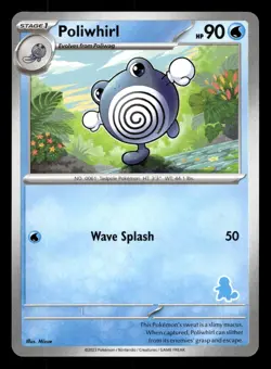 Poliwhirl My First Battle Squirtle Deck Stamp Pokemon NM - Image 1