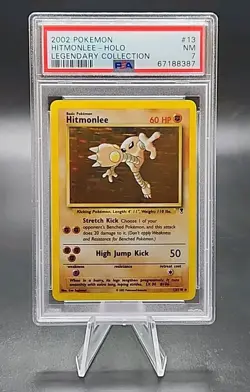 PSA 7 NM 2002 Pokemon Legendary Collection Hitmonlee Holo Rare 13/110 - Image 1