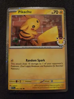 Pokemon TCG Pikachu Pokemon Day Promo 30th Anniversary 051/162 - Image 1