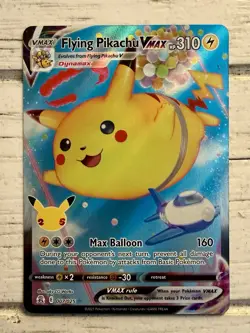 Pokemon TCG Celebrations Flying Pikachu VMAX #007/025!! - Image 1