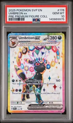 2025 POKEMON SVP EN SV: SCARLET & VIOLET PROMO #176 UMBREON EX HOLO PSA 10 - Image 1