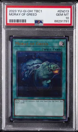 2023 YU-GI-OH! TBC1-THE POT COLL #EN013 MORAY OF GREED PSA 10 - Image 1