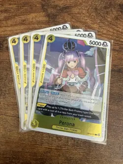 One Piece - Perona Foil OP14-111 Playset (x4) - The Azure Sea's Seven NM - Image 1