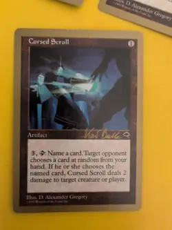 Cursed Scroll. Artifact World Championship Gold Border: Tokyo 1999 MTG Card. - Image 1