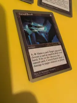 Cursed Scroll. Artifact World Championship Gold Border: Tokyo 1999 MTG Card. - Image 3