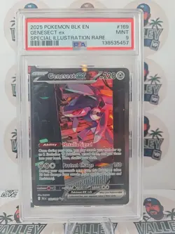 2025 Genesect EX 169/086 Black Bolt Holo SIR Pokemon Card PSA 9 - Image 1