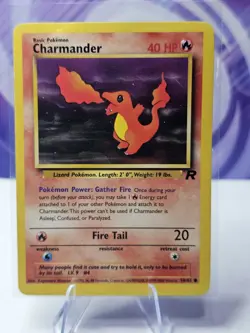 CHARMANDER 50/82 Team Rocket Pokemon Card HP - Image 1