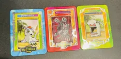 Metal Digimon Vintage 2000 Taco Bell Cards Lot Of 3 - Image 1