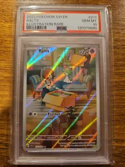 PSA 10 Ralts 211/198 Scarlet & Violet Base Illustration Rare Pokemon TCG - Image 1