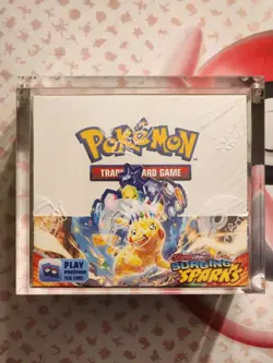 Pokemon Scarlet & Violet Surging Sparks Booster Box - Factory Sealed w/ Acrylic! - Image 1