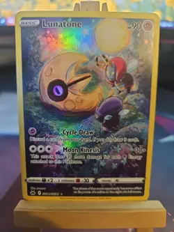 Pokemon TCG Lunatone Crown Zenith: Galarian Gallery GG11/GG70 Full Art Holo NM - Image 1