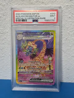PSA 9 MINT Alolan Exeggutor ex 242/191 Surging Sparks SIR Pokemon TCG - Image 1