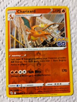 Pokemon TCG, Charizard 010/078, Pokemon Go, Reverse Holo Rare, NM - Image 1