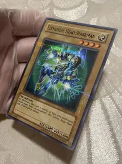 YuGiOh Elemental Hero Sparkman MF03-EN004 Mattel Action Figure Promo MP - Image 2