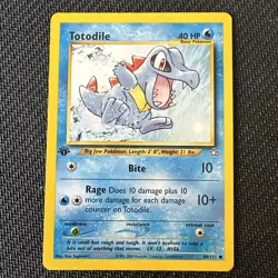 Totodile 80/111 Common 1st Edition Neo Genesis Pokemon Card - Image 1