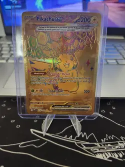 Pokemon Pikachu EX Prismatic Evolutions Gold 179/131 Secret Rare Card - Image 1