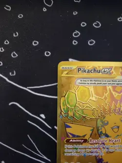 Pokemon Pikachu EX Prismatic Evolutions Gold 179/131 Secret Rare Card - Image 3