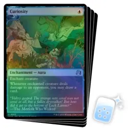 FOIL CURIOSITY X4 Wilds Of Eldraine: Enchanting Tales WOT Magic MTG MINT CARD - Image 1