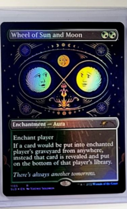 MTG Magic The Gathering SLD Secret Lair Borderless Foil Wheel of Sun and Moon - Image 1