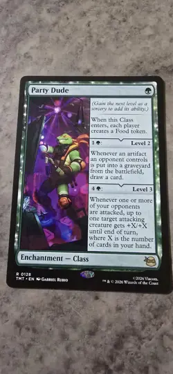 Party Dude Teenage Mutant Ninja Turtles Regular Enchantment Class Rare MTG NM - Image 1