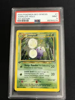 Jumpluff PSA 9 Pokemon Card 7/111 Neo Genesis 1st Edition Rare Holo 2000 MINT - Image 1