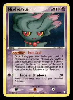 Misdreavus 25/109 Rare Team Rocket Returns Pokemon MP - Image 1
