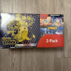 POKEMON TCG SURGING SPARKS ETB ELITE TRAINER BOX BOOSTER BUNDLE 2 PACK SEALED - Image 1