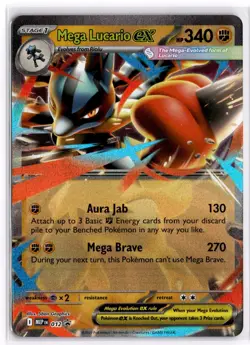 Mega Lucario ex 012 Promo Mega Evolutions Pokemon Near Mint - Image 1