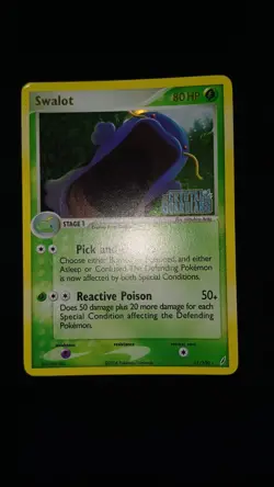 POKEMON SWALOT STAMPED EX CRYSTAL GUARDIANS 11/100 ENG GOOD NO SHINING CHARIZARD - Image 1