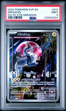 2023 POKEMON SVP EN-SV BLACK STAR PROMO #013 MIRAIDON PSA 9 - Image 1