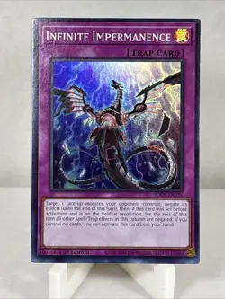 Yugioh Infinite Impermanence SDCS-EN036 Super Rare 1st Edition NM - Image 1