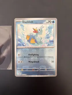 Ducklett 025/086 MASTERBALL REV HOLO White Flare Nm Pokemon Card English - Image 1