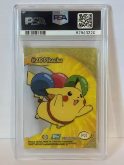 2000 Topps Pokemon Pikachu #PC1 TV Animation CLEAR Plastic Cards - PSA 9 - Image 2