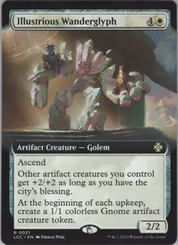 MTG Normal Illustrious Wanderglyph (Extended Art) R Commander: The Lost Caverns - Image 1