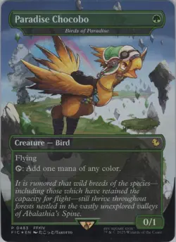 MTG Foil Paradise Chocobo -Birds of Paradise (Borderless) P FINAL FANTASY 483 NM - Image 1