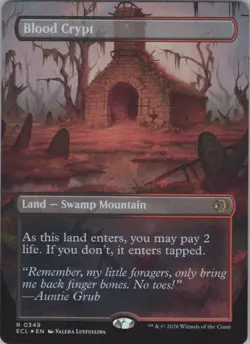 MTG Foil Blood Crypt (Borderless) R Lorwyn Eclipsed 349 NM - Image 1