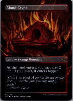 MTG Foil Blood Crypt (Borderless) R Lorwyn Eclipsed 349 NM - Image 2
