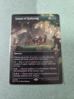 Season of Gathering (Borderless) - Bloomburrow - Magic MTG - NM - Image 1