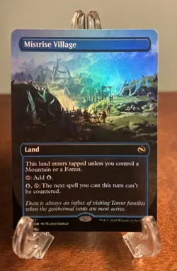 Mistrise Village MTG (Borderless) [Tarkir: Dragonstorm] Foil Near Mint Magic - Image 1