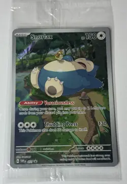 SEALED Pokemon Snorlax SVP 051 Scarlet & Violet 151 Holo Black Star Promo NM - Image 1