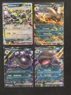 Pokemon Cards x4 Umbreon Ex Houndoom Clodsire S&V #060 #134 #094 - Image 1